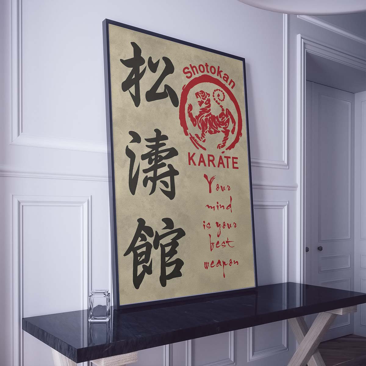 Karate Wall Art - Karate Poster - Karate Canvas - Your Mind Is Your Best Weapon - Shotokan Karate - KA027 - Vertical Canvas - Vertical Poster