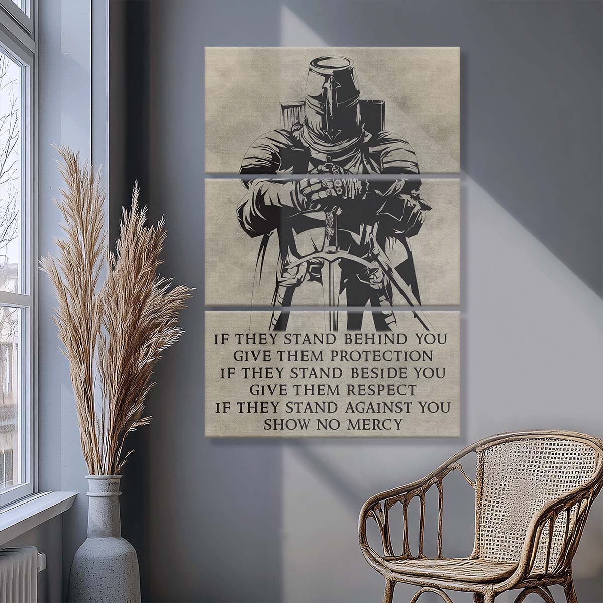 Knight Templar - 3 Piece Wall Art - KT024 - IF - Show No Mercy - Knight Templar Canvas