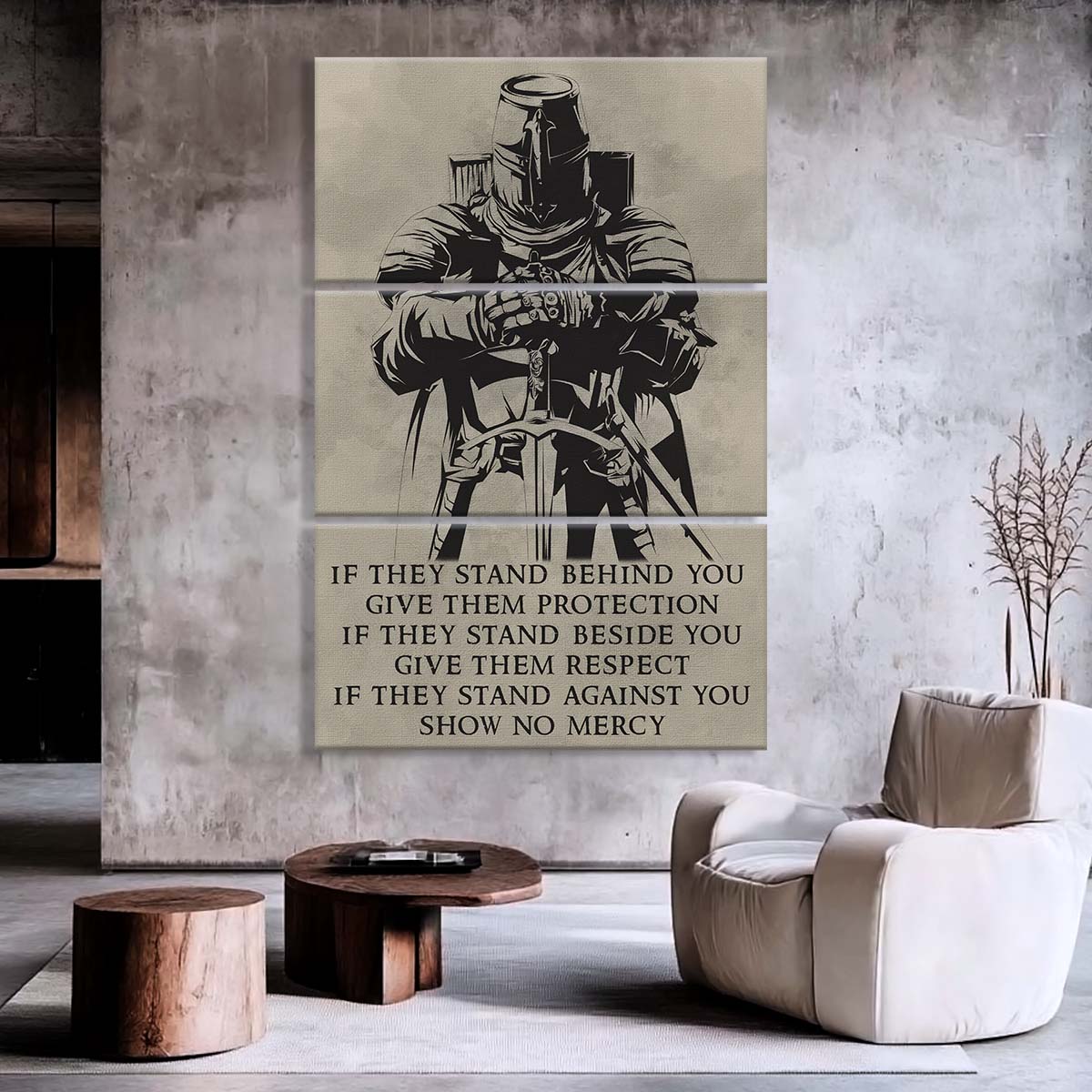 Knight Templar - 3 Piece Wall Art - KT024 - IF - Show No Mercy - Knight Templar Canvas