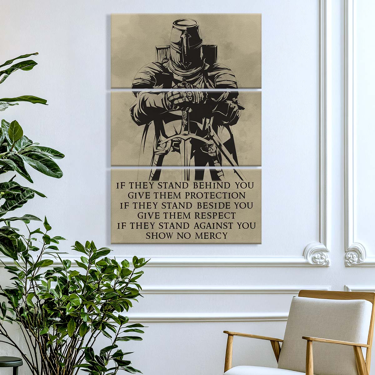 Knight Templar - 3 Piece Wall Art - KT024 - IF - Show No Mercy - Knight Templar Canvas