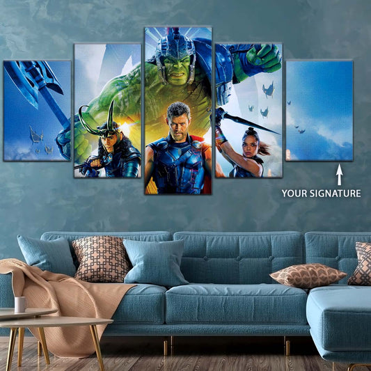 Marvel Wall Art - MCU5008 - Thor - Hulk - Loki - Odin - Ragnarok - Marvel Cinematic Universe Poster - Marvel Cinematic Universe Canvas