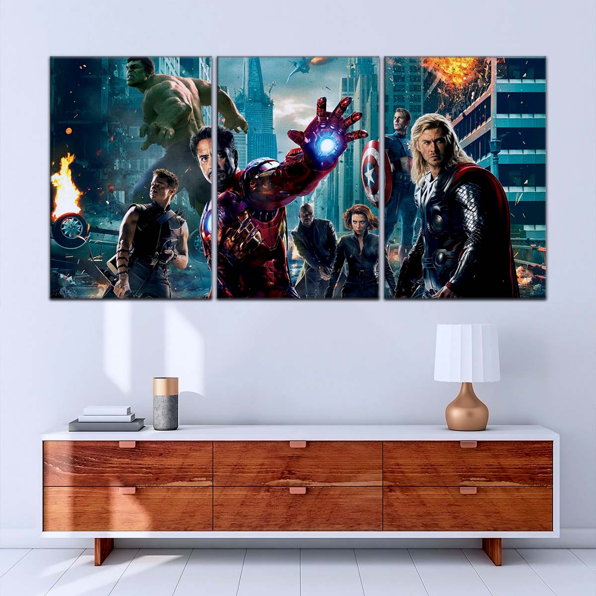 Marvel Wall Art - MCU5009 - The Avengers - Clint Barton - Hulk - Iron Man - Nick Fury - Black Widow - Captain America - Thor - Marvel Cinematic Universe Poster - Marvel Cinematic Universe Canvas
