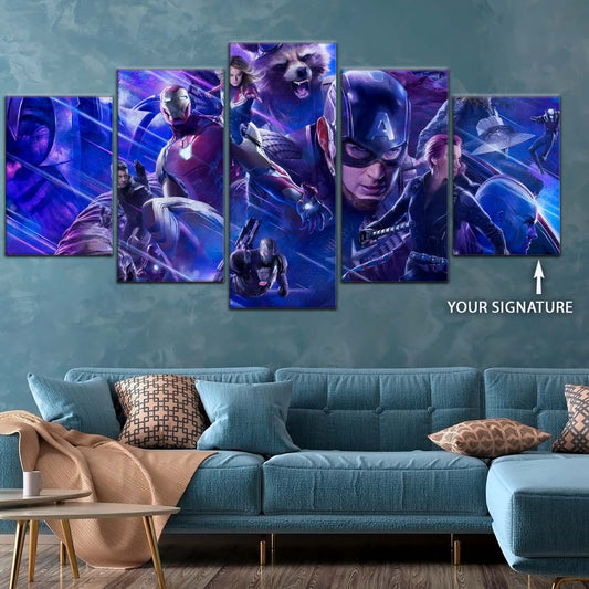 Marvel Wall Art - MCU5050 - Thanos - Clint Barton - Iron Man - Carol Danvers - Captain America - Black Widow - Thor - Hulk - Nebula - Rocket - Ant-Man - Avengers EndGame - Marvel Cinematic Universe Poster - Marvel Cinematic Universe Canvas