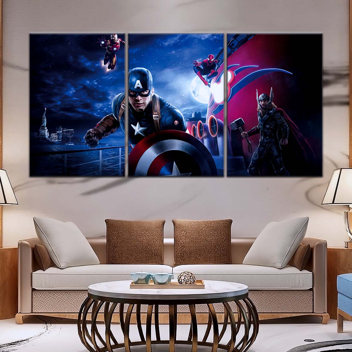 Marvel Wall Art - MCU5051 - Captain America - Thor - Iron Man - Spider-Man - Avengers - Marvel Cinematic Universe Poster - Marvel Cinematic Universe Canvas