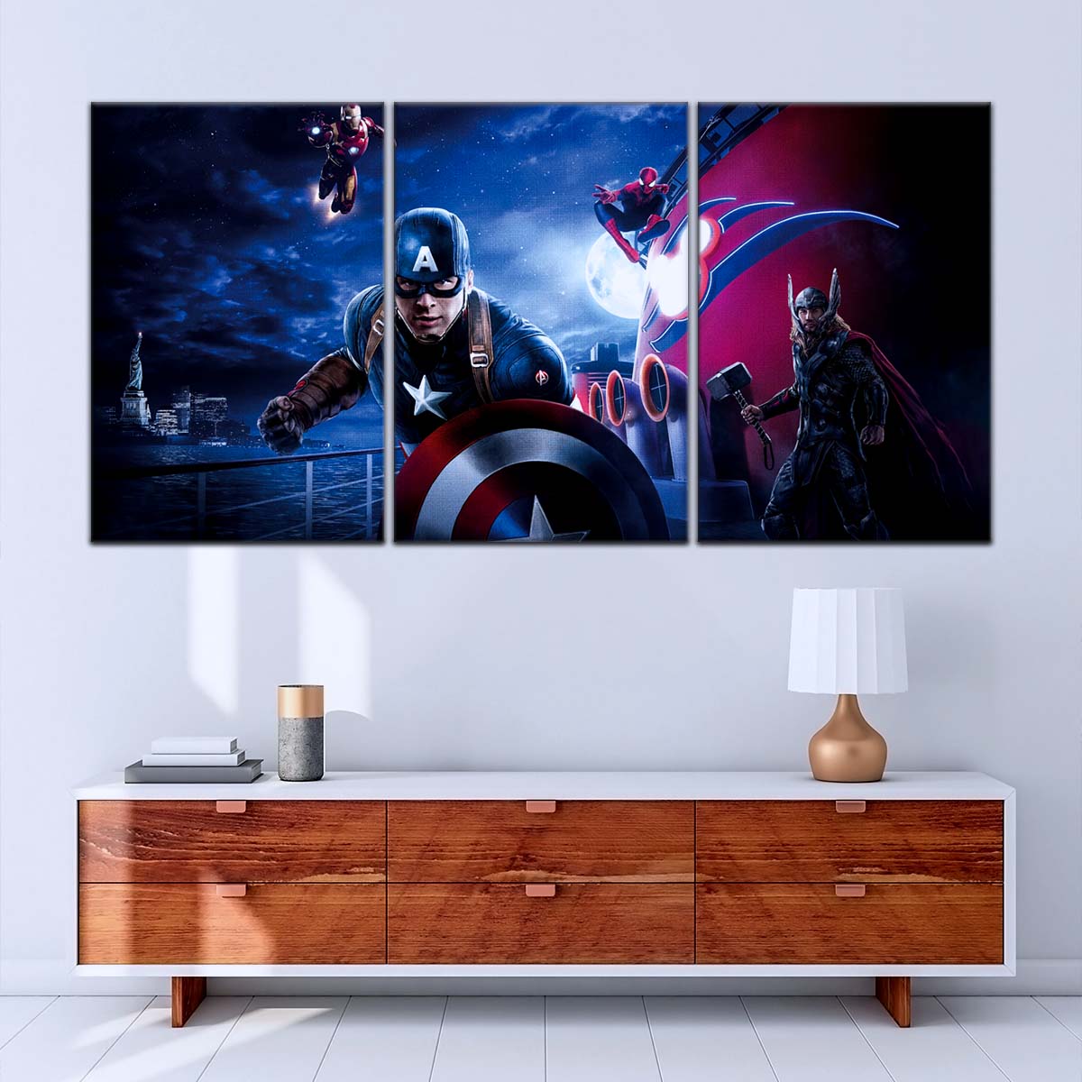 Marvel Wall Art - MCU5051 - Captain America - Thor - Iron Man - Spider-Man - Avengers - Marvel Cinematic Universe Poster - Marvel Cinematic Universe Canvas