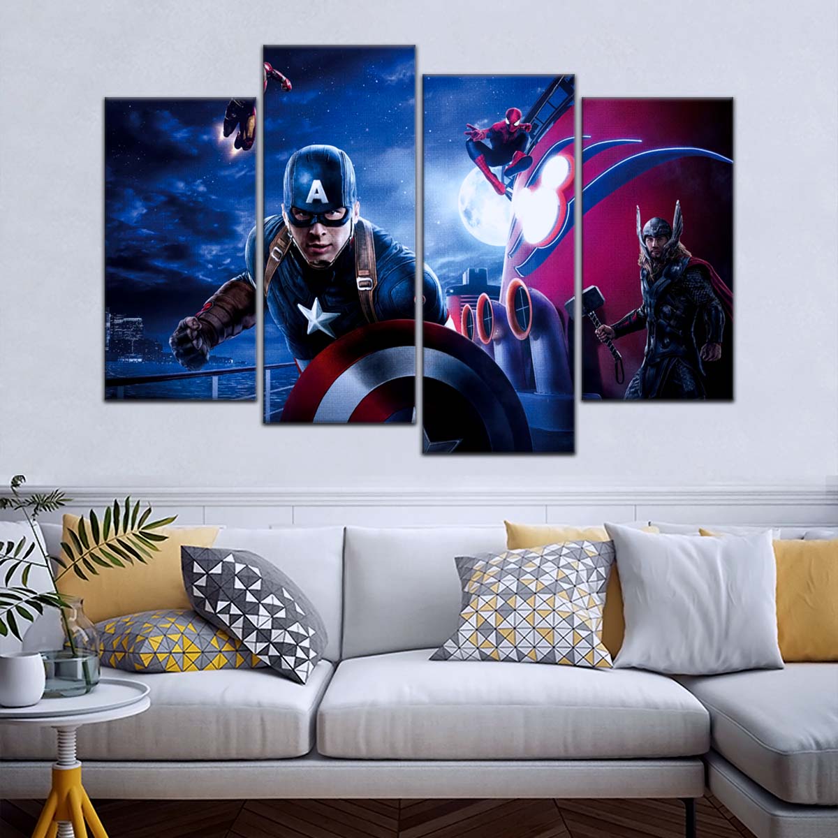 Marvel Wall Art - MCU5051 - Captain America - Thor - Iron Man - Spider-Man - Avengers - Marvel Cinematic Universe Poster - Marvel Cinematic Universe Canvas