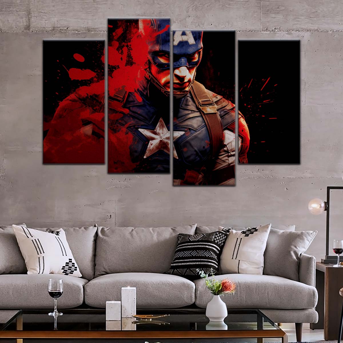 Marvel Wall Art - MCU5058 - Captain America - Marvel Cinematic Universe Poster - Marvel Cinematic Universe Canvas