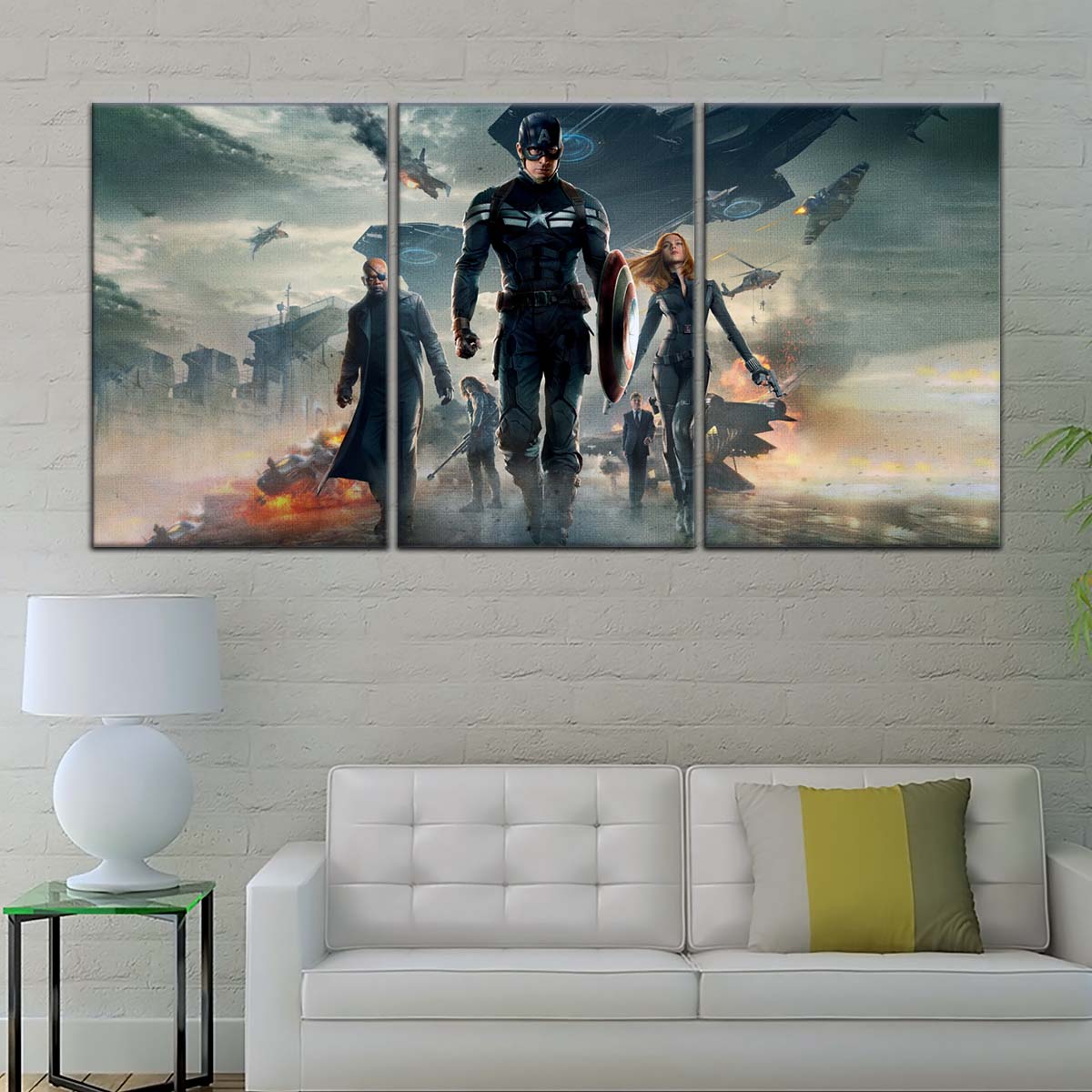 Marvel Wall Art - MCU5059 - Captain America - Nick Fury - Black Widow - The Winter Soldier - Marvel Cinematic Universe Poster - Marvel Cinematic Universe Canvas