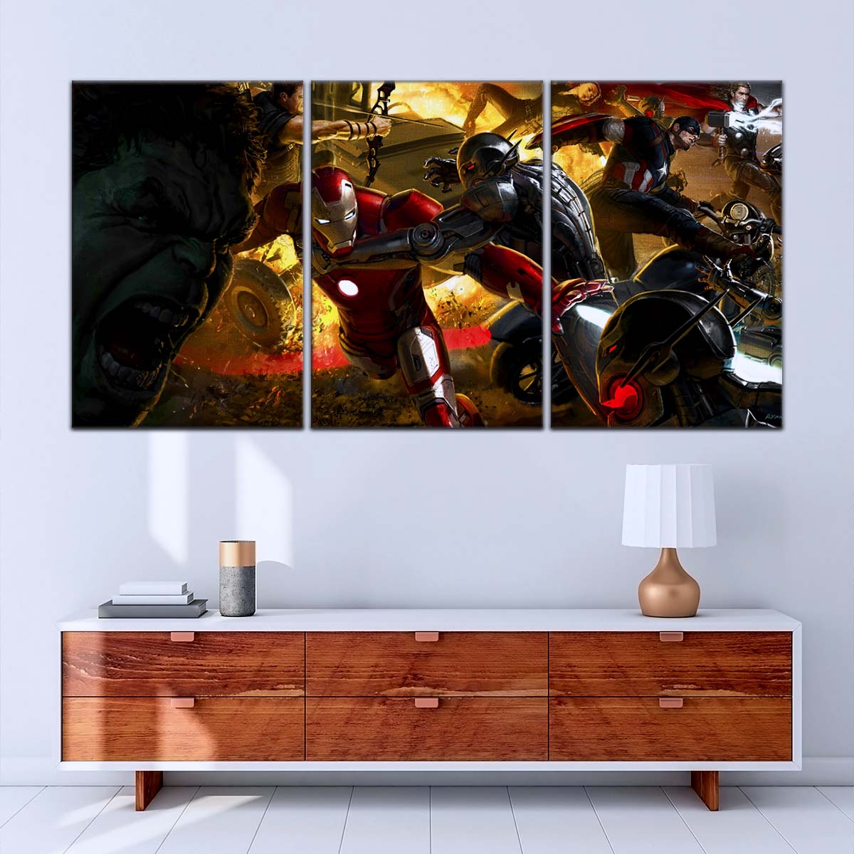 Marvel Wall Art - MCU5065 - Avengers Age of Ultron - Hulk - Clint Barton - Iron Man - Ultron - Black Widow - Captain America - Thor - Marvel Cinematic Universe Poster - Marvel Cinematic Universe Canvas