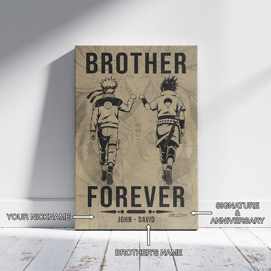 Naruto Canvas Wall Art - NA003 - Naruto Uzumaki - Sasuke Uchiha - Brother Forever