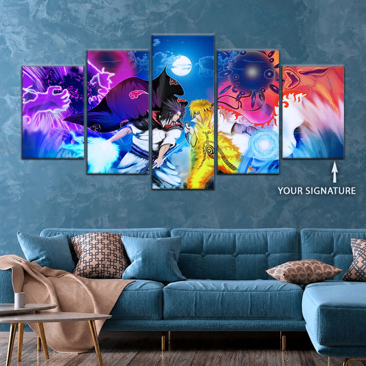 Naruto Canvas Wall Art - NA5023 - Naruto Uzumaki - Sasuke Uchiha