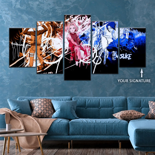 Naruto Canvas Wall Art - NA5060 - Uzumaki Naruto - Uchiha Sasuke - Sakura Haruno