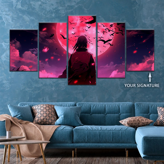 Naruto Canvas Wall Art - NA5073 - Itachi Uchiha Moonlight Silhouette