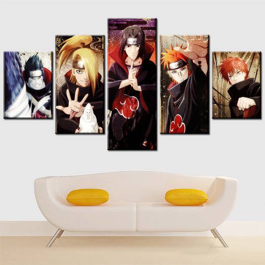 Naruto Canvas Wall Art - NA5103 - Uzumaki Naruto - Uchiha Sasuke - Gaara - Kisame - Deidara