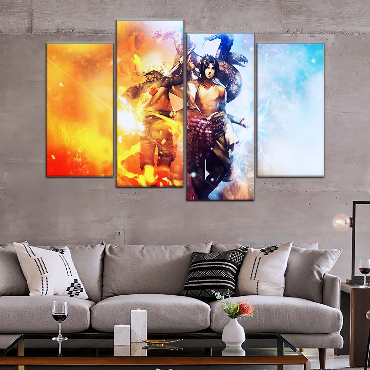 Naruto Wall Art - NA5008 - Naruto Uzumaki - Sasuke Uchiha - Naruto Poster - Naruto Canvas