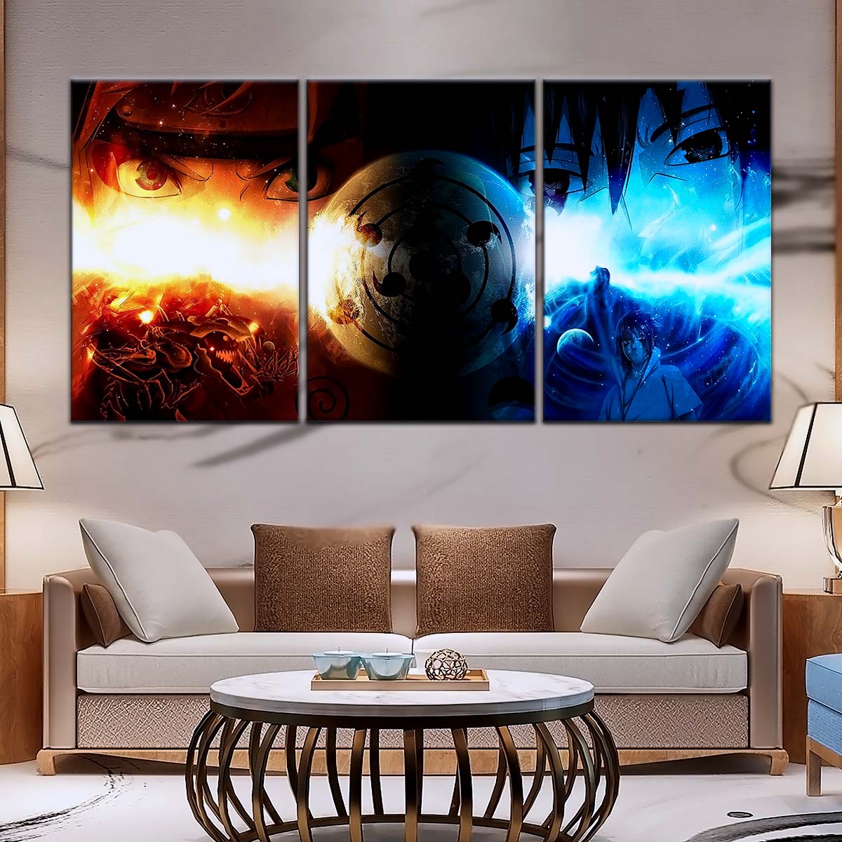 Naruto Wall Art - NA5050 - Naruto Uzumaki Vs Sasuke Uchiha - Naruto Poster - Naruto Canvas