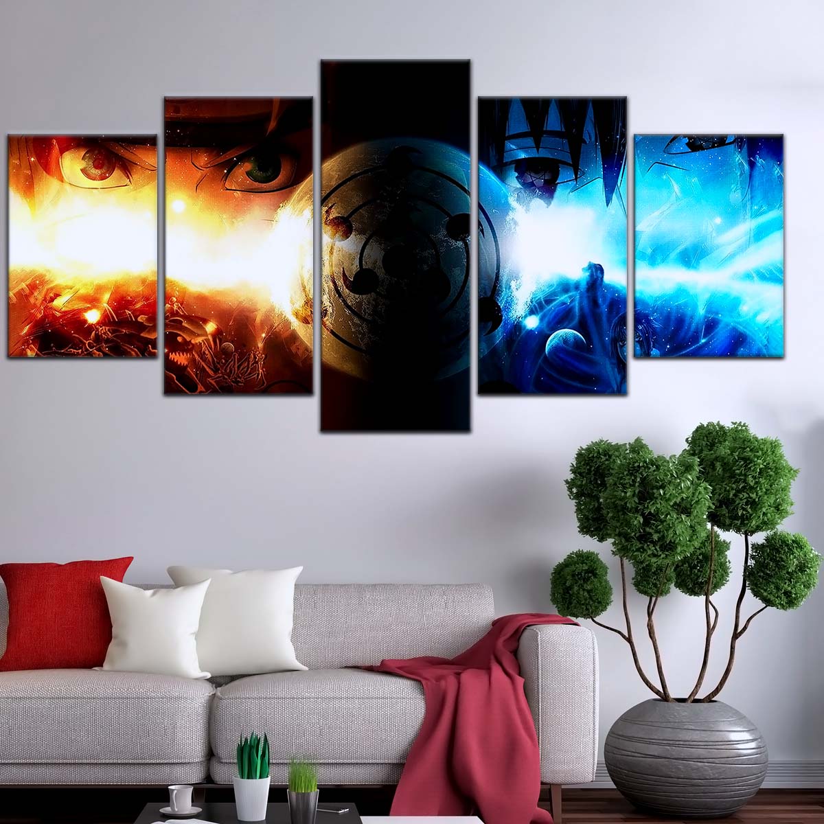Naruto Wall Art - NA5050 - Naruto Uzumaki Vs Sasuke Uchiha - Naruto Poster - Naruto Canvas