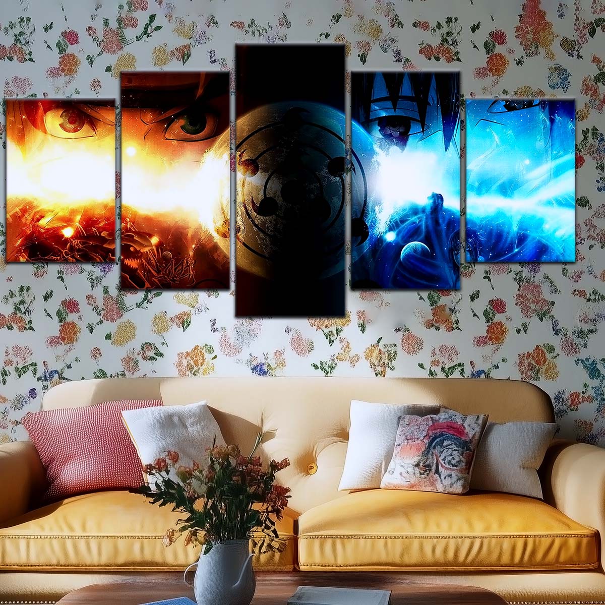Naruto Wall Art - NA5050 - Naruto Uzumaki Vs Sasuke Uchiha - Naruto Poster - Naruto Canvas