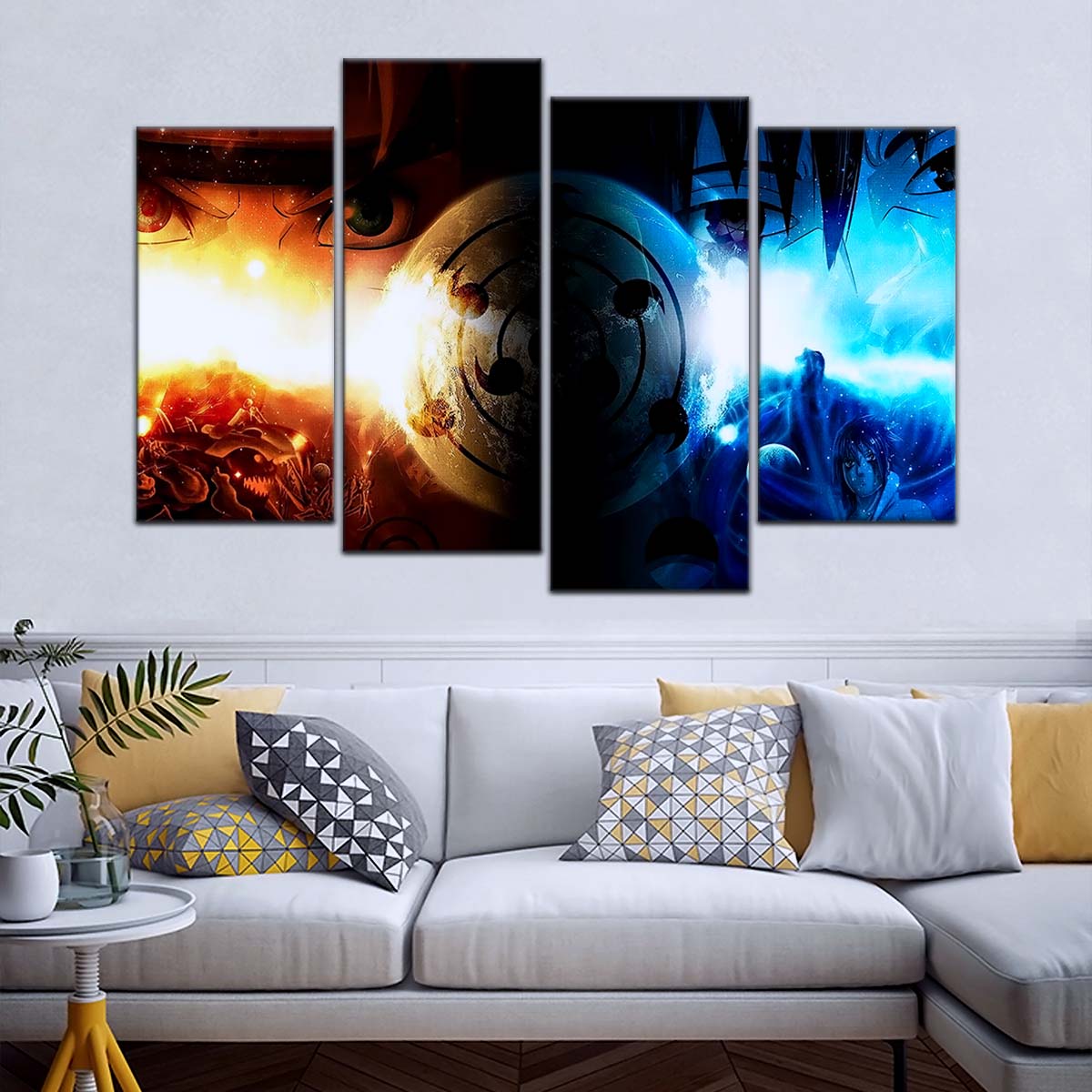 Naruto Wall Art - NA5050 - Naruto Uzumaki Vs Sasuke Uchiha - Naruto Poster - Naruto Canvas