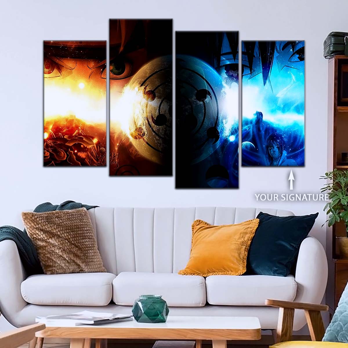 Naruto Wall Art - NA5050 - Naruto Uzumaki Vs Sasuke Uchiha - Naruto Poster - Naruto Canvas