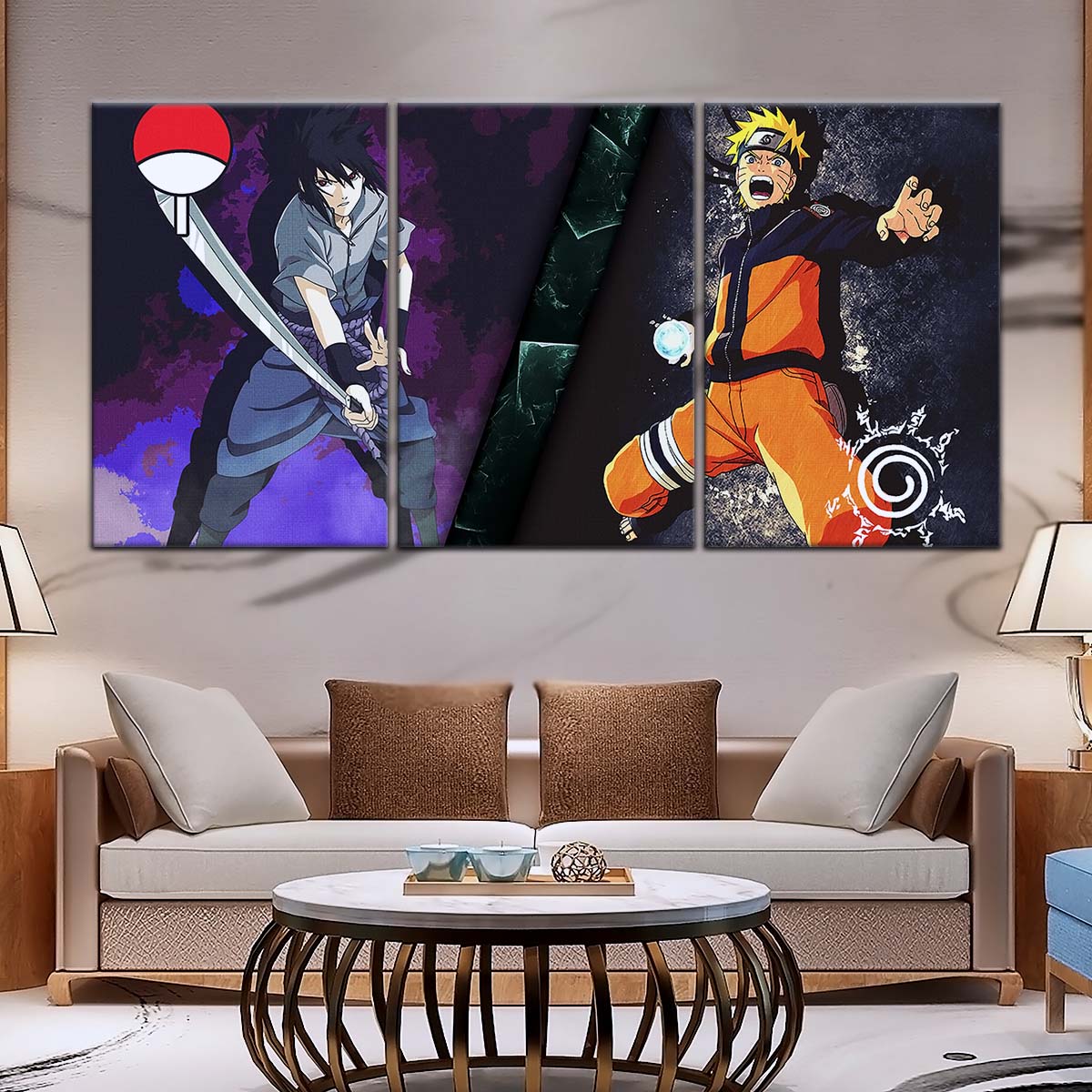 Naruto Wall Art - NA5055 - Naruto Uzumaki & Sasuke Uchiha Epic Showdown- Naruto Poster - Naruto Canvas