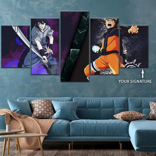 Naruto Wall Art - NA5055 - Naruto Uzumaki & Sasuke Uchiha Epic Showdown- Naruto Poster - Naruto Canvas