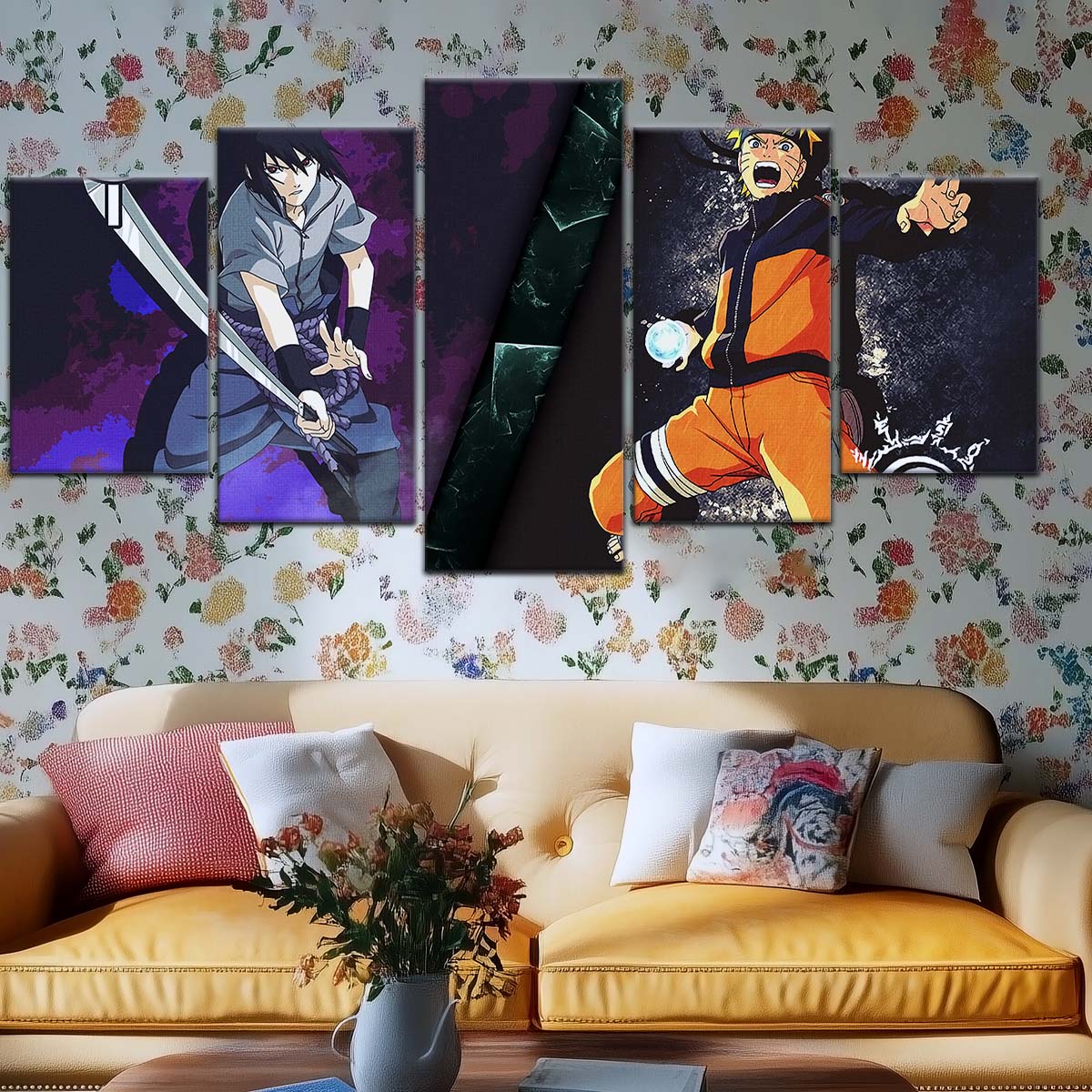 Naruto Wall Art - NA5055 - Naruto Uzumaki & Sasuke Uchiha Epic Showdown- Naruto Poster - Naruto Canvas