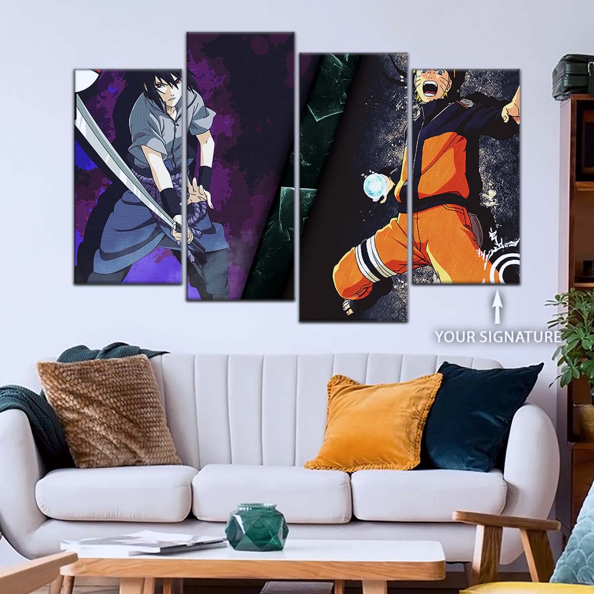 Naruto Wall Art - NA5055 - Naruto Uzumaki & Sasuke Uchiha Epic Showdown- Naruto Poster - Naruto Canvas