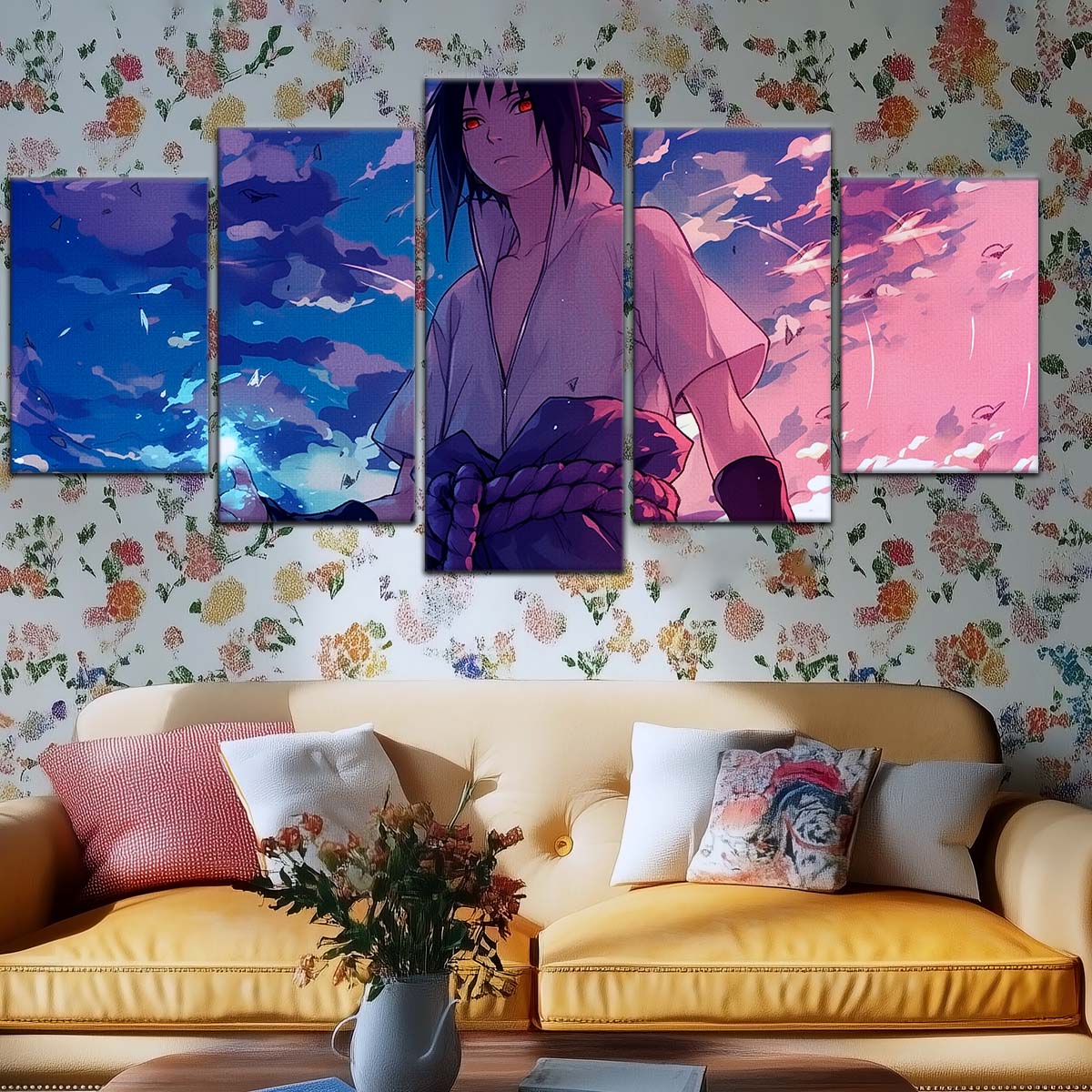 Naruto Wall Art - NA5059 - Sasuke Uchiha With Sharingan And Chidori - Naruto Poster - Naruto Canvas
