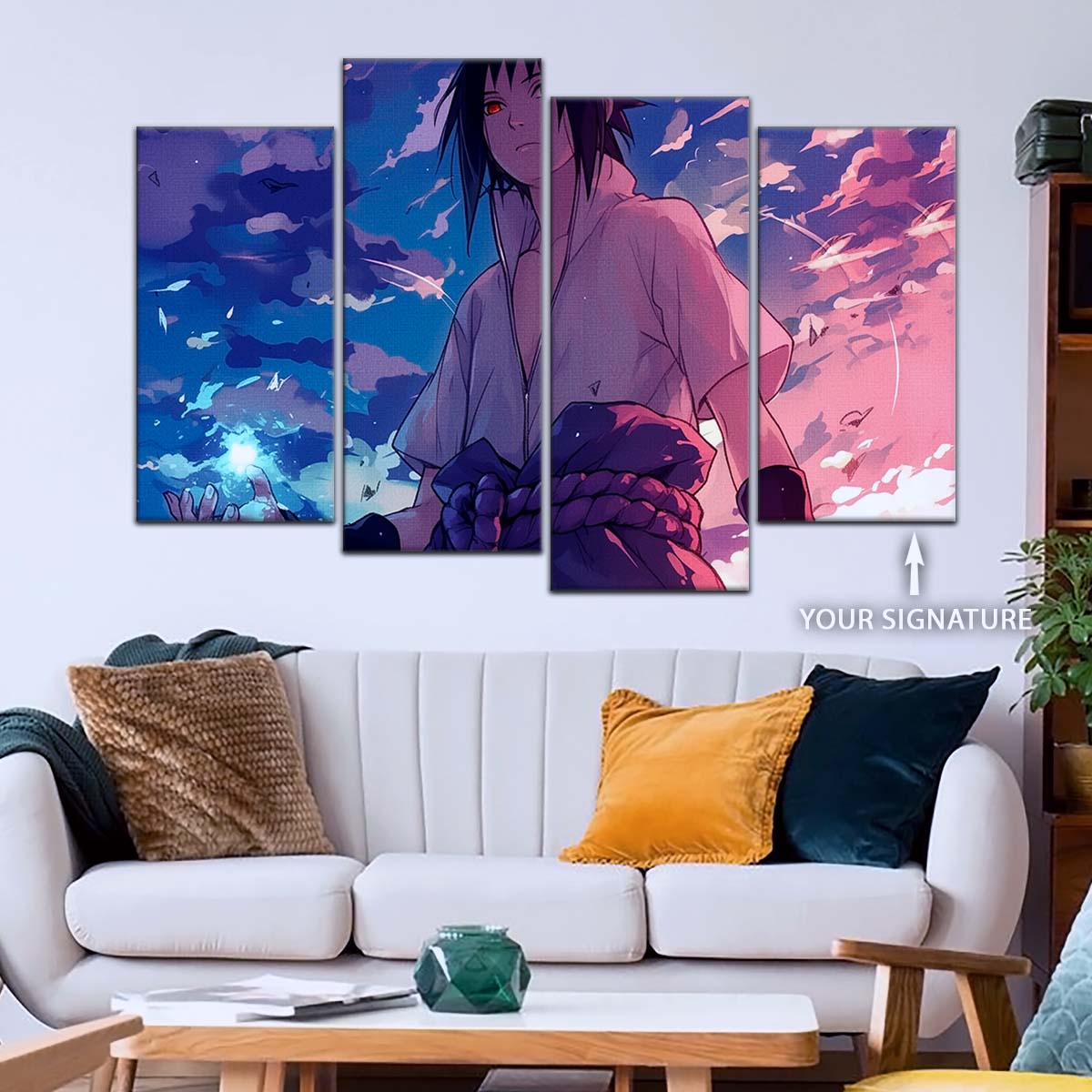 Naruto Wall Art - NA5059 - Sasuke Uchiha With Sharingan And Chidori - Naruto Poster - Naruto Canvas