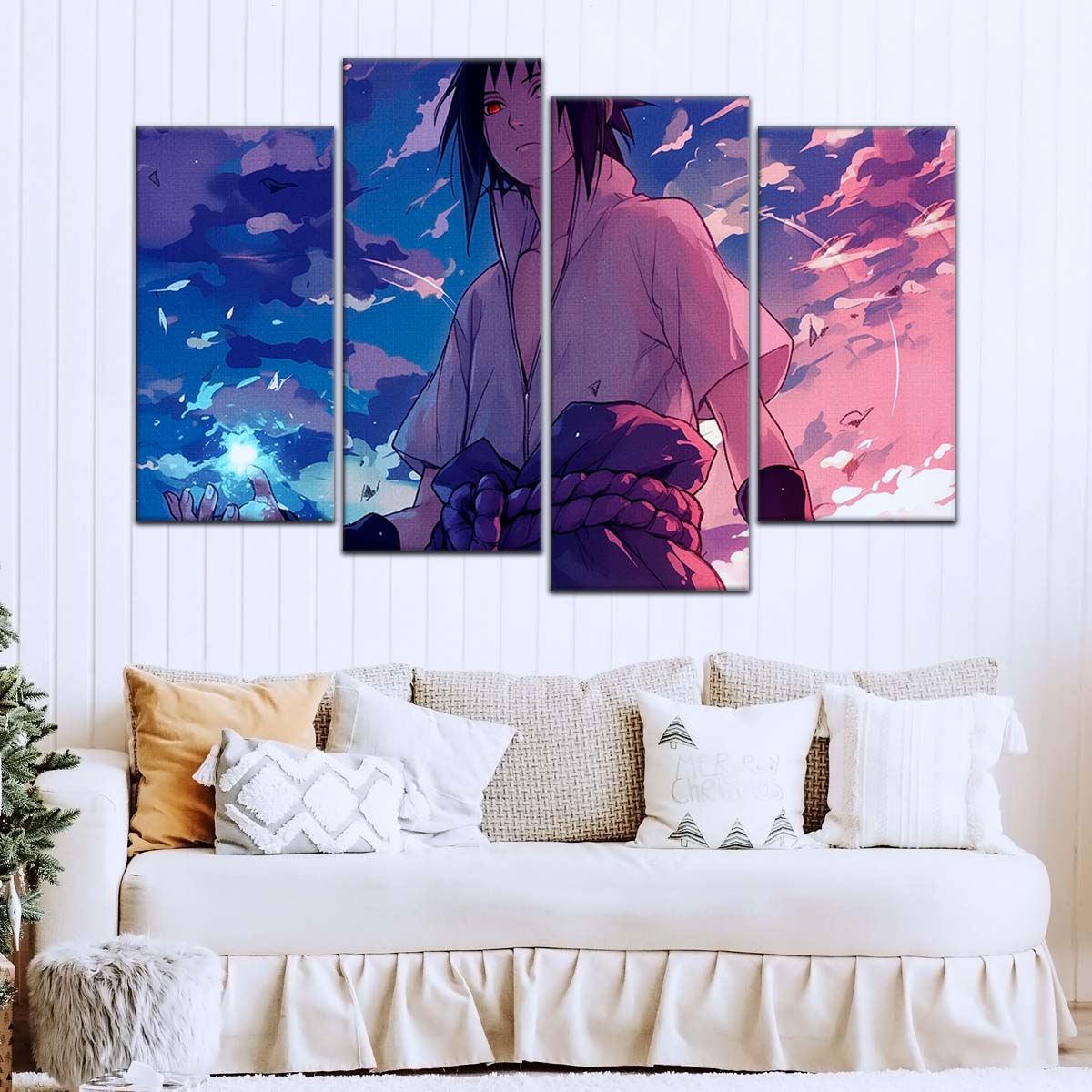 Naruto Wall Art - NA5059 - Sasuke Uchiha With Sharingan And Chidori - Naruto Poster - Naruto Canvas