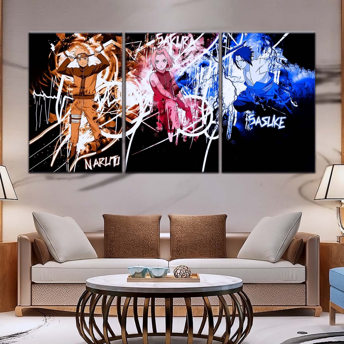 Naruto Wall Art - NA5060 - Sakura Haruno - Naruto Uzumaki - Sasuke Uchiha - Naruto Poster - Naruto Canvas