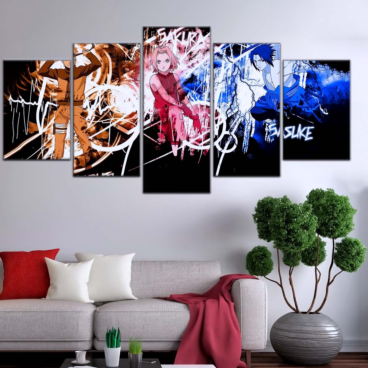 Naruto Wall Art - NA5060 - Sakura Haruno - Naruto Uzumaki - Sasuke Uchiha - Naruto Poster - Naruto Canvas