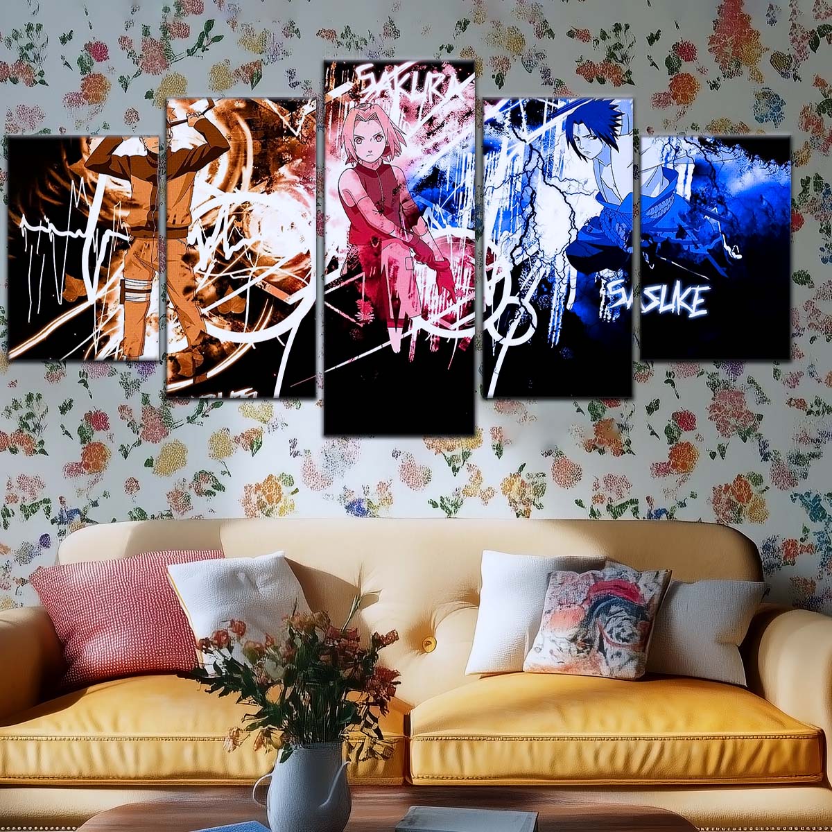 Naruto Wall Art - NA5060 - Sakura Haruno - Naruto Uzumaki - Sasuke Uchiha - Naruto Poster - Naruto Canvas