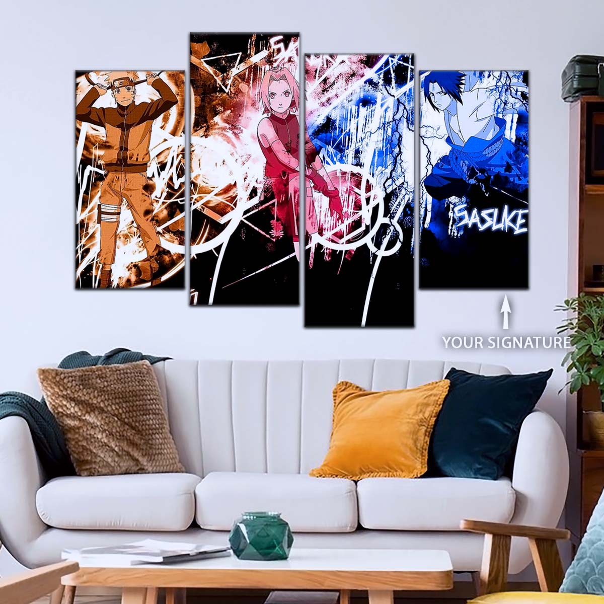 Naruto Wall Art - NA5060 - Sakura Haruno - Naruto Uzumaki - Sasuke Uchiha - Naruto Poster - Naruto Canvas