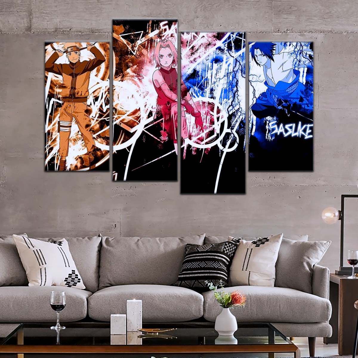 Naruto Wall Art - NA5060 - Sakura Haruno - Naruto Uzumaki - Sasuke Uchiha - Naruto Poster - Naruto Canvas