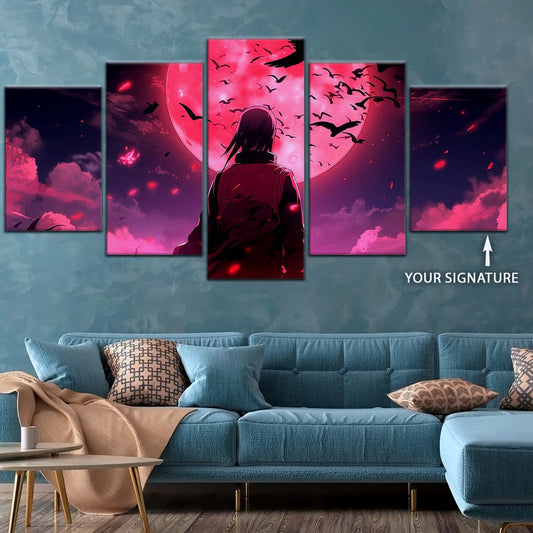 Naruto Wall Art - NA5073 - Itachi Uchiha Moonlight Silhouette - Naruto Poster - Naruto Canvas