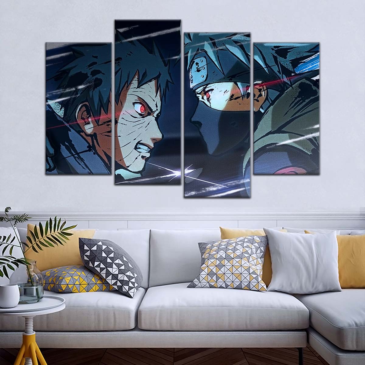 Naruto Wall Art - NA5075 - Obito Uchiha Vs Kakashi Hatake - Naruto Poster - Naruto Canvas