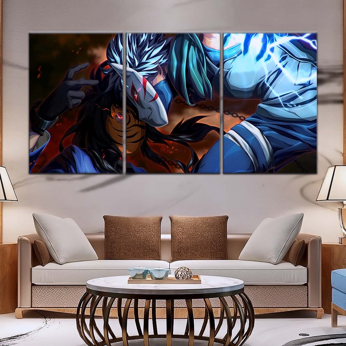 Naruto Wall Art - NA5076 - Obito Uchiha Vs Kakashi Hatake - Naruto Poster - Naruto Canvas