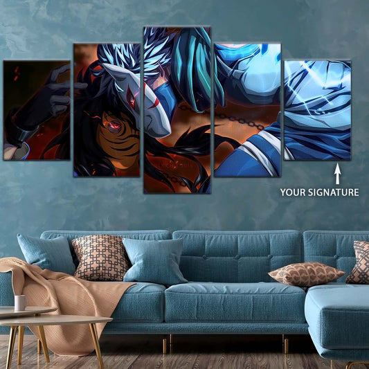 Naruto Wall Art - NA5076 - Obito Uchiha Vs Kakashi Hatake - Naruto Poster - Naruto Canvas
