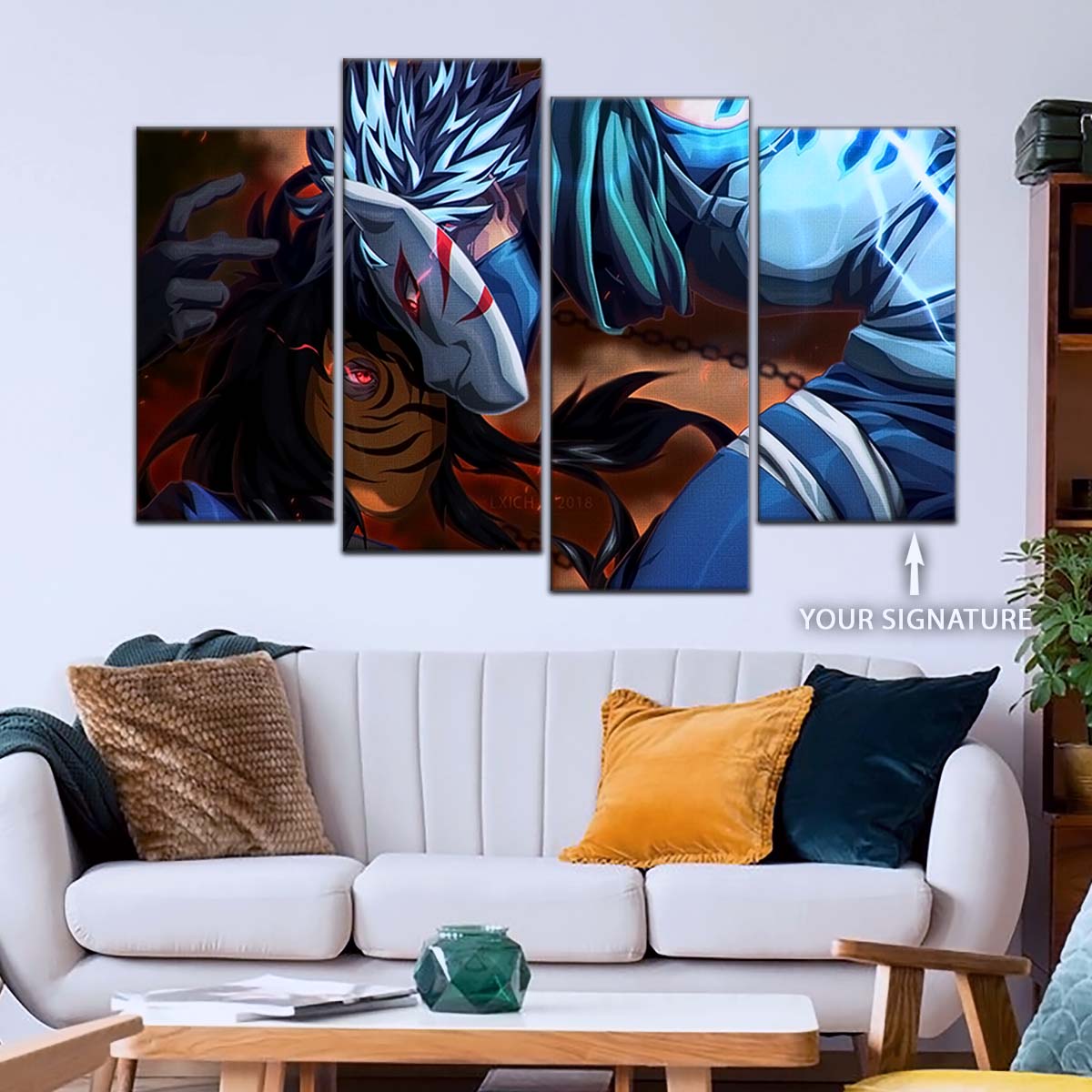 Naruto Wall Art - NA5076 - Obito Uchiha Vs Kakashi Hatake - Naruto Poster - Naruto Canvas