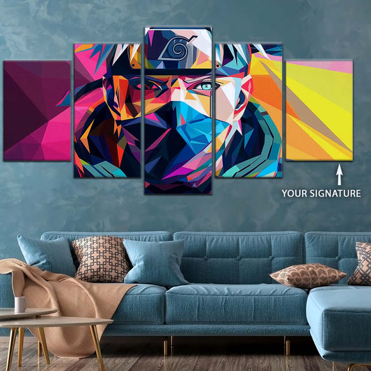 Naruto Wall Art - NA5080 - Kakashi Hatake Geometric Art - Naruto Poster - Naruto Canvas