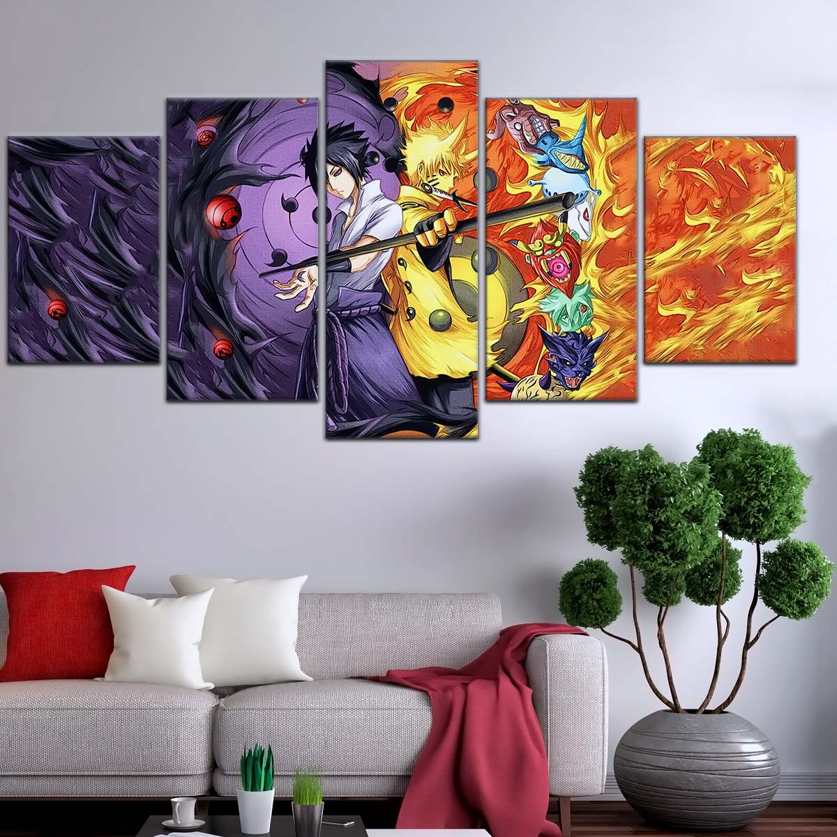 Naruto Wall Art - NA5010 - Naruto Uzumaki - Sasuke Uchiha - Naruto Poster - Naruto Canvas