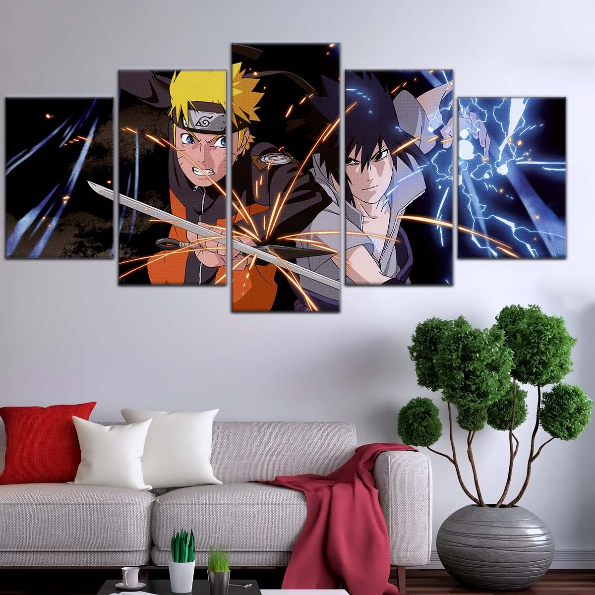 Naruto Wall Art - NA5013 - Naruto Uzumaki - Sasuke Uchiha - Naruto Poster - Naruto Canvas