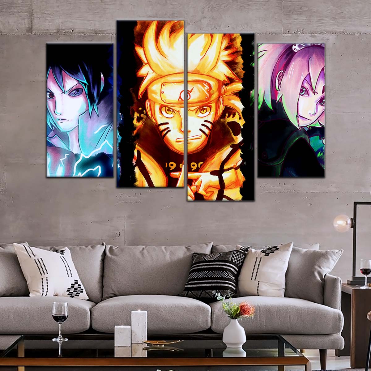 Naruto Wall Art - NA5015 - Sakura Haruno - Naruto Uzumaki - Sasuke Uchiha - Naruto Poster - Naruto Canvas