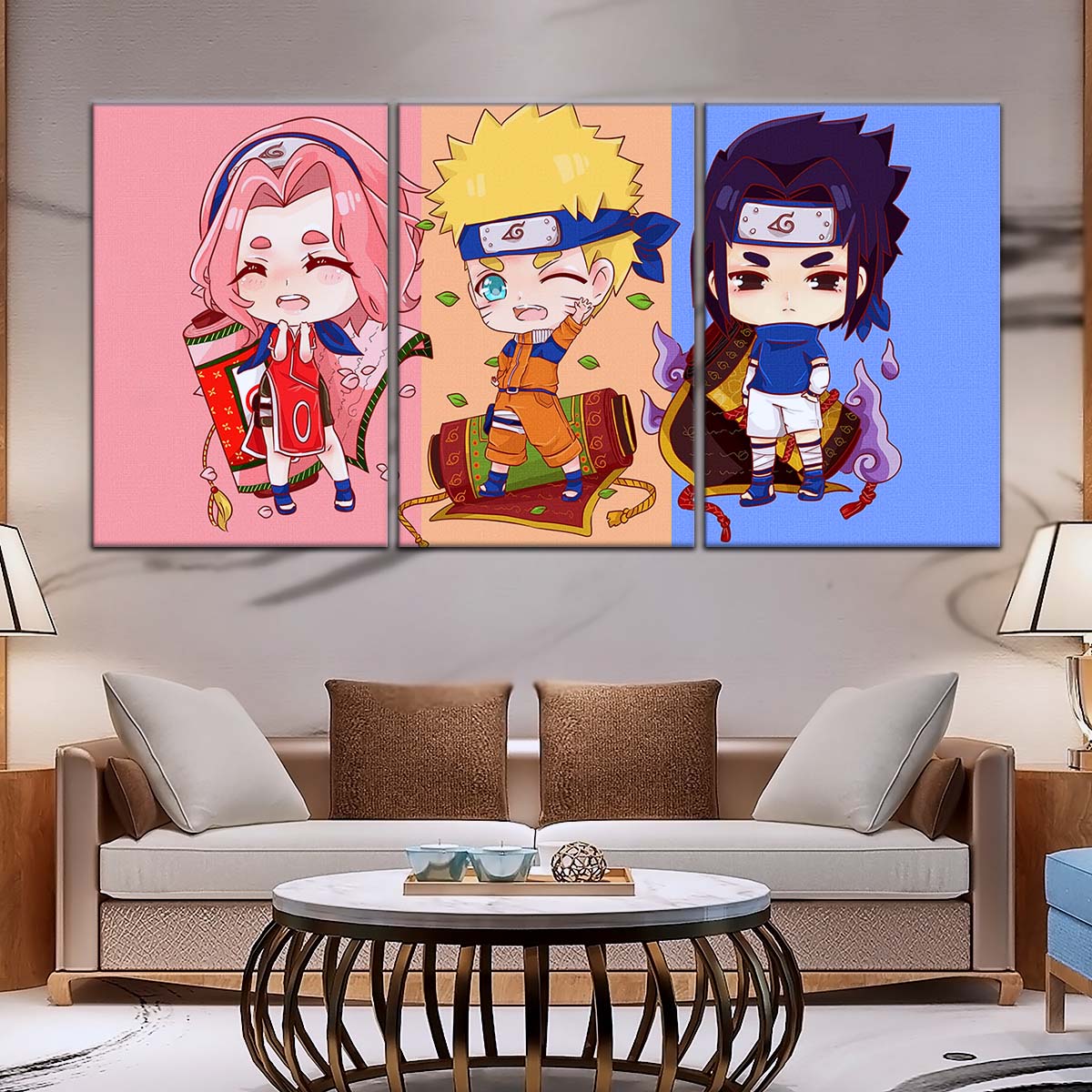 Naruto Wall Art - NA5016 - Sakura Haruno - Naruto Uzumaki - Sasuke Uchiha - Naruto Poster - Naruto Canvas