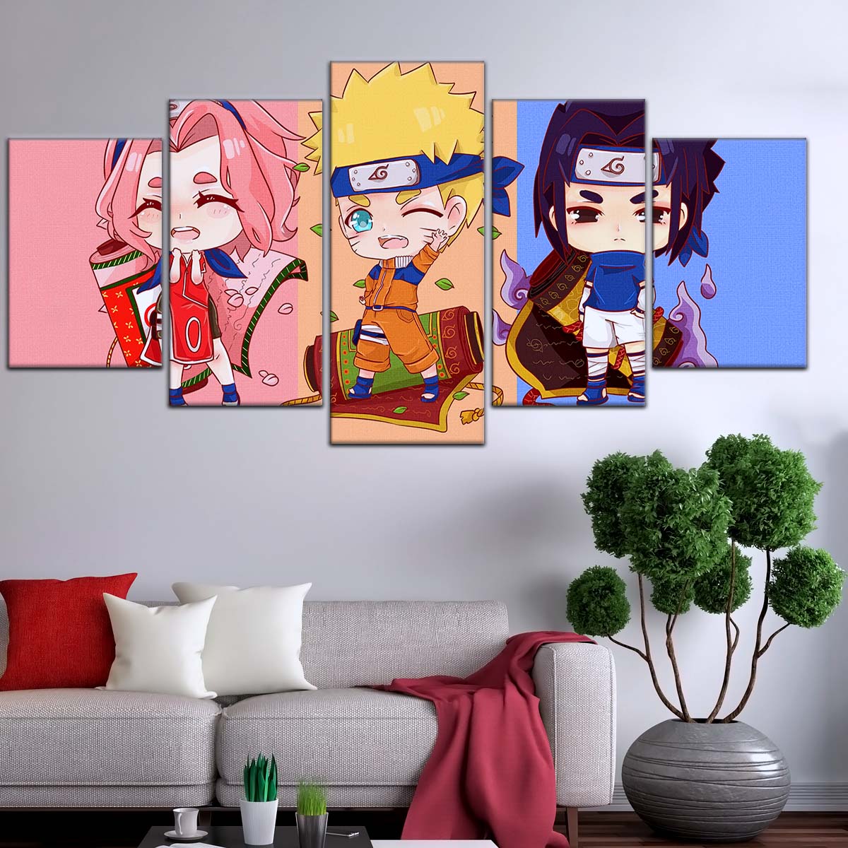 Naruto Wall Art - NA5016 - Sakura Haruno - Naruto Uzumaki - Sasuke Uchiha - Naruto Poster - Naruto Canvas