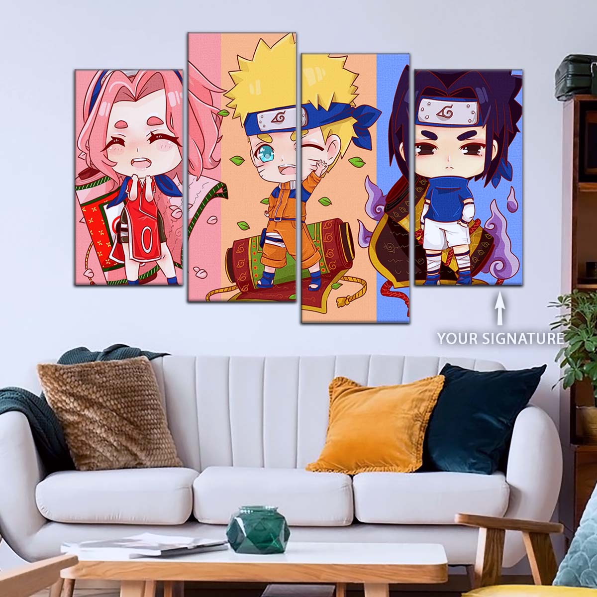 Naruto Wall Art - NA5016 - Sakura Haruno - Naruto Uzumaki - Sasuke Uchiha - Naruto Poster - Naruto Canvas