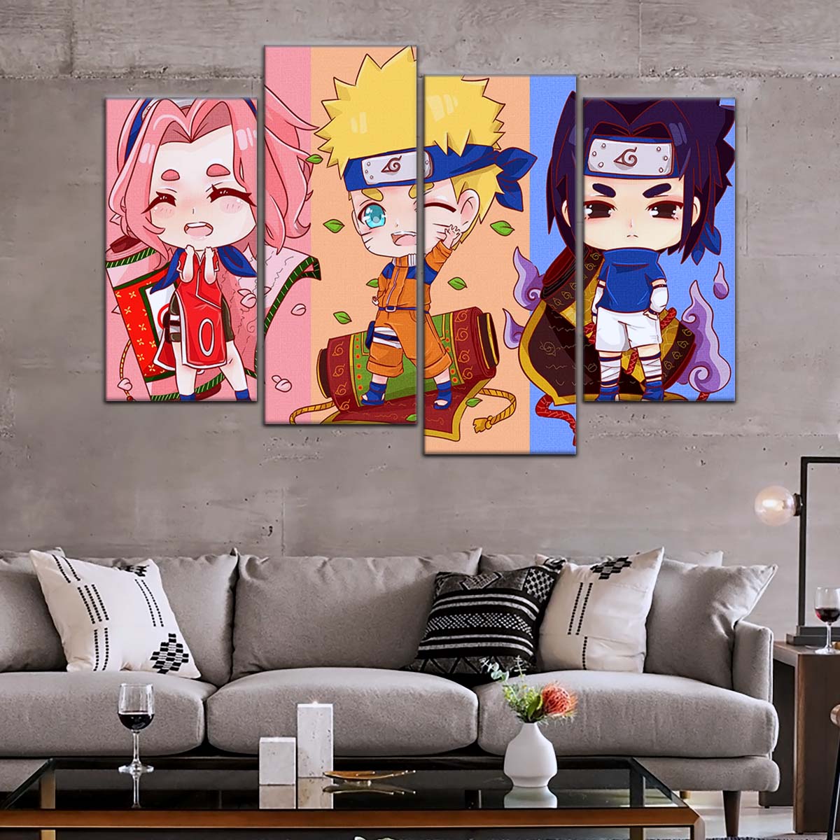 Naruto Wall Art - NA5016 - Sakura Haruno - Naruto Uzumaki - Sasuke Uchiha - Naruto Poster - Naruto Canvas