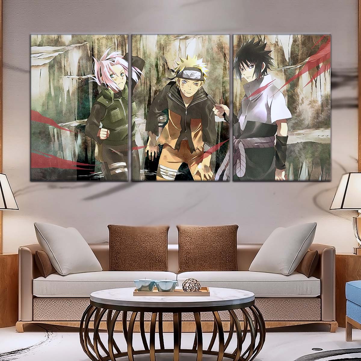 Naruto Wall Art - NA5017 - Sakura Haruno - Naruto Uzumaki - Sasuke Uchiha - Naruto Poster - Naruto Canvas
